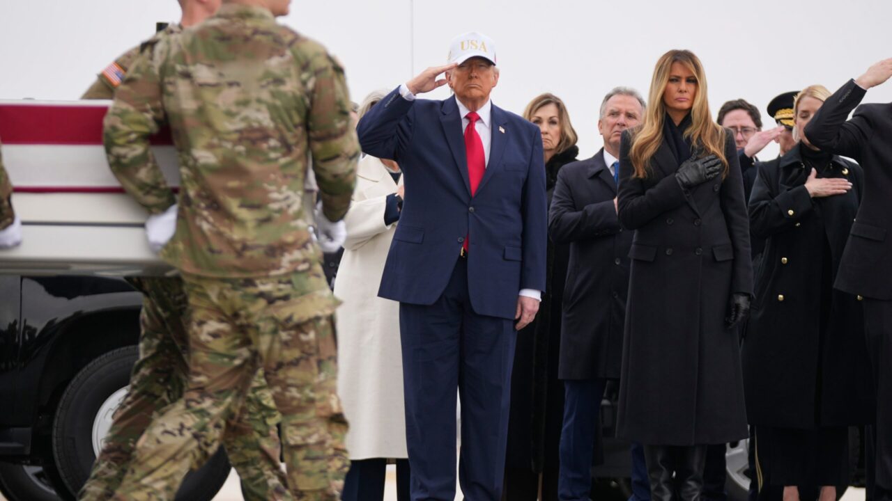 Trump grieves with families during return of soldiers killed in war in the Middle East | Fortune