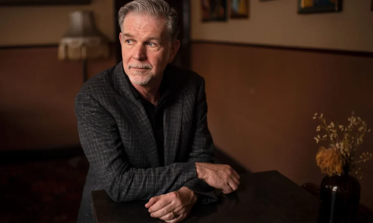 Netflix Shares Tumble Despite Revenue Beat as Co-Founder Reed Hastings Announces Board Departure and Streaming Giant Navigates Post-M&A Strategy.]