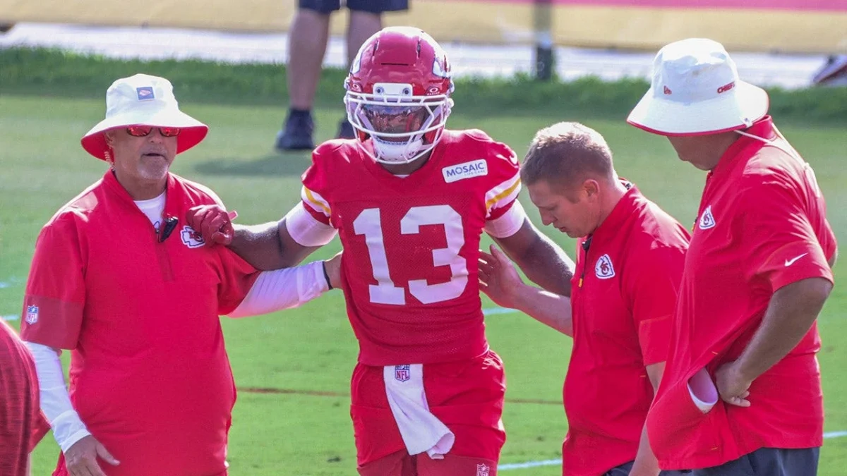 Scary Collision at Chiefs Training Camp: Cyrus Allen Avoids Serious Injury, Xavier Worthy Also Experiences Scare