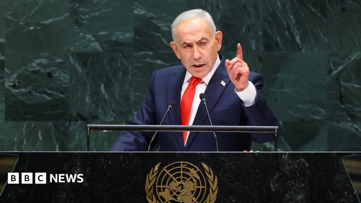 Netanyahu Defends Middle East Military Actions at UN Amidst Walkout and Accusations