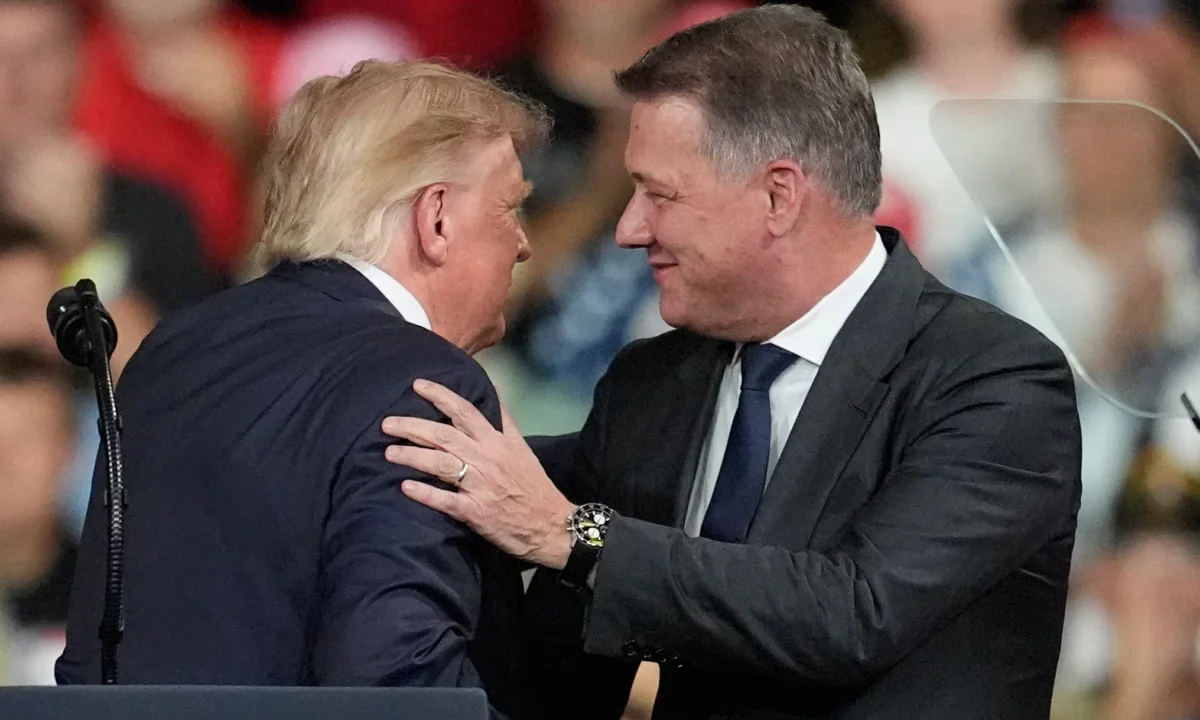 Audi CEO Gernot Döllner appears on stage with Trump at a Republican campaign rally to announce a new car factory in Georgia | Fortune